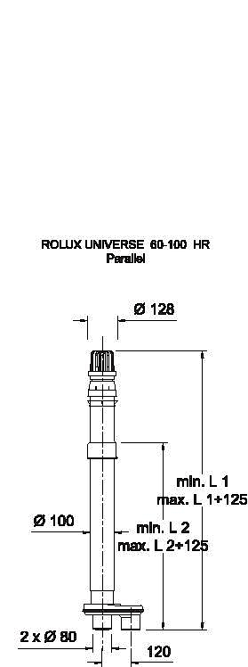 Ubbink Rolux Universe HR Dakdoorvoer Met Schuivend Broekstuk 80-80mm ...