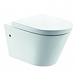 Italy Sanitair Flow rimless wandcloset met nano coating 55cm met closetzitting diepspoel wit