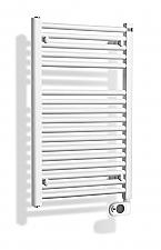 Italy Sanitair Elara elektrische radiator 76,6 x 60 cm wit