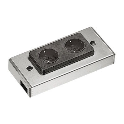 Doecinox dubbel stopcontact rvs/zwart dkvst2 > doecinox tl ...
