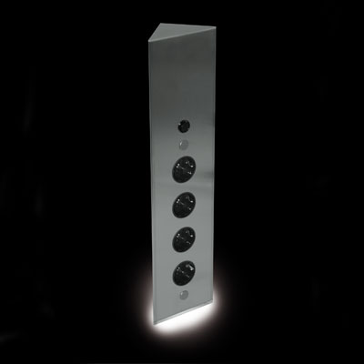 Energie-hoekzuil 4ST stopcontact - Met LED decorlicht EHZ4STLI Inox ... Energie-hoekzuil 4ST stopcontact - Met LED decorlicht EHZ4STLI Inox ...