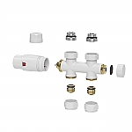 Italy Sanitair Set thermostatisch onderblok recht glans wit