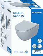 Geberit Acanto pack wand-wc diepspoel TurboFlush met closetzitting SC / QR 502718001