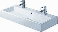 Duravit Vero wastafel m. 2 kraangaten m. overloop 100x47cm wit 0454100024 
