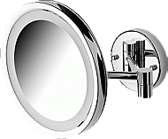 Geesa Mirror Collection scheerspiegel m. LED verlichting 2-armig 21.5cm 3x vergrotend chroom 911093 