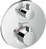 Hansgrohe Ecostat S afbouwdeel v. inbouwkraan m. 1 stopkraan v. 1 douchefunctie chroom 15757000 
