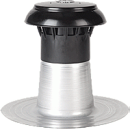Burgerhout Vent-Alu 3000 aluminium dakontluchting enkelwandig m. kunststof kap 110/125mm Anjo 454011 