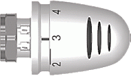 Herz Mini thermostaatkop wit M28 x 1,5 met vloeistof voeler 1920060