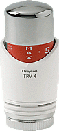DRL design thermostaatkop thermostatisch regelelement chroom/wit 551041