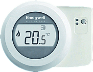 Honeywell Round kamerthermostaat draadloos 24V Round On/Off wit Y87RF2012 