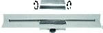 Easy Drain M-line douchegoot RVS m. TAF en WPS systeem waterslot 50mm wandafvoer 80cm inb. diepte max. 83mm m. ziju MLINE80050 