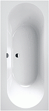 Villeroy & Boch Oberon 2.0 duobad quaryl 180x80x47cm m. poten incl. verl. afvoer-/overloopcombinatie wit UBQ180OBR2DV01