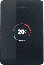 Bosch EasyControl Single slimme kamerthermostaat m. individuele ruimteregeling (tot 20 vertrekken) zwart 7736701392