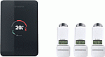 Bosch EasyControl set m. 1x Single slimme kamerthermostaat en 3x Smart radiatorthermostaatkop zwart 7736701394 