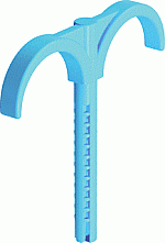Uponor Uni-X plughaken dubbel 6cm blauw 1013139 