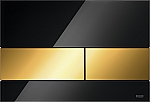 TECE TECEsquare bedieningspaneel glas zwart, toetsen goud