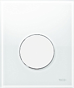 TECE TECEloop urinoirbedieningsplaat van glas incl. cartouche glas wit, toets wit