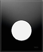 TECE TECEloop urinoirbedieningsplaat van glas incl. cartouche glas zwart, toets wit