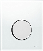 TECE TECEloop urinoirbedieningsplaat van glas incl. cartouche glas wit, toets chroom